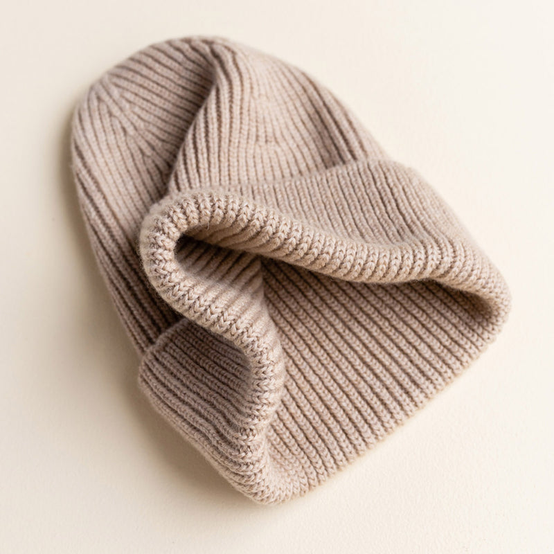 Baby & Kids Merino Wool Fonzie Beanie - Sand