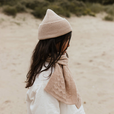 Baby & Kids Merino Wool Fonzie Beanie - Sand