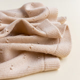Merino Wool Bibi Pointelle Blanket/Swaddle - Oat