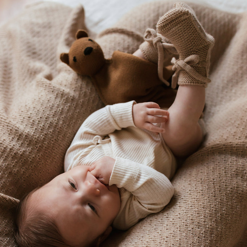 Merino Wool Dora Blanket/Swaddle - Sand