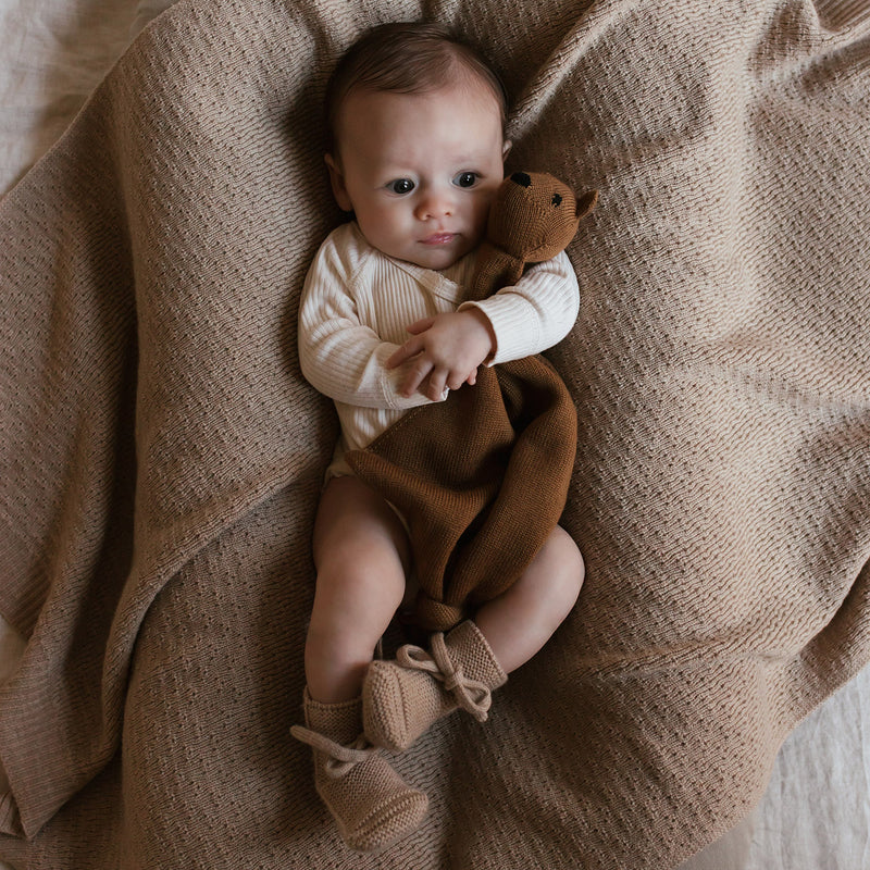 Merino Wool Dora Blanket/Swaddle - Sand