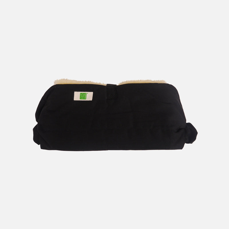 Cotton/Sheepskin Buggy Hand Warmer - Black