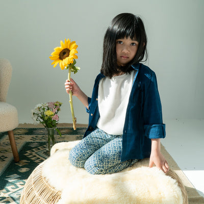 Kids Cotton Malam Shirt - Deep Indigo