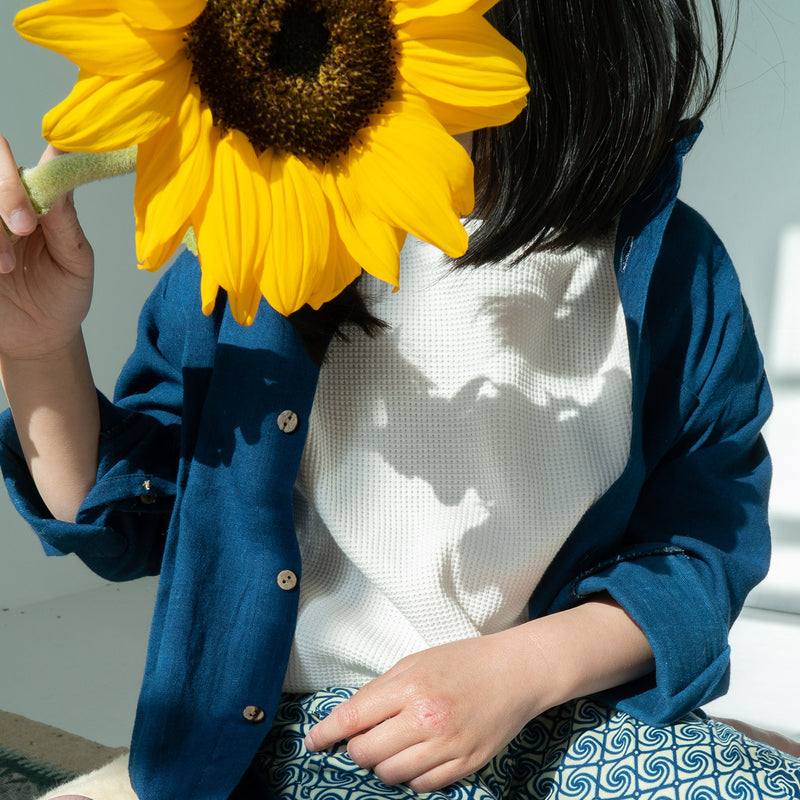 Kids Cotton Malam Shirt - Deep Indigo