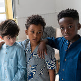 Kids Cotton Malam Shirt - Deep Indigo