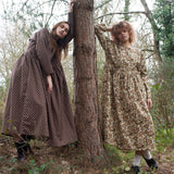 Women's Cotton Flow Dress - Ditsy Leaf
