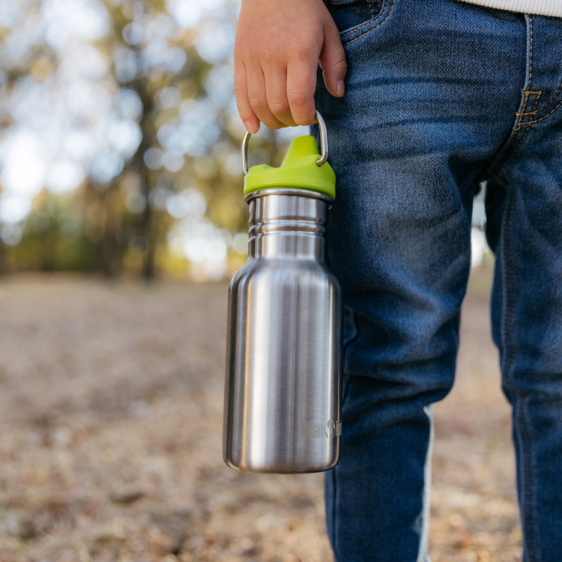 Kid’s Stainless Steel Sippy Water Bottle - 355ml - Brushed Stainless