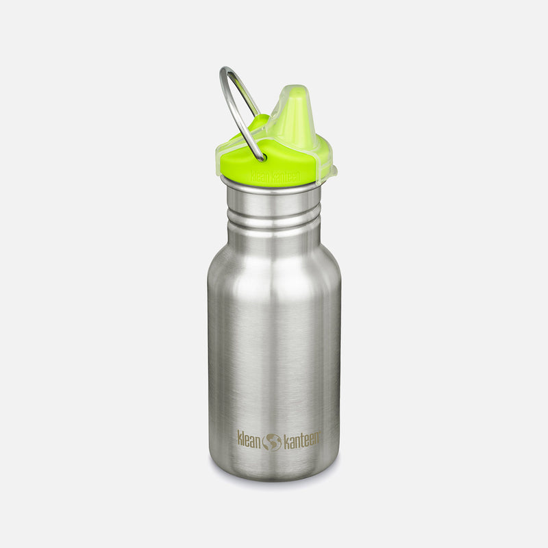 Kid’s Stainless Steel Sippy Water Bottle - 355ml - Brushed Stainless