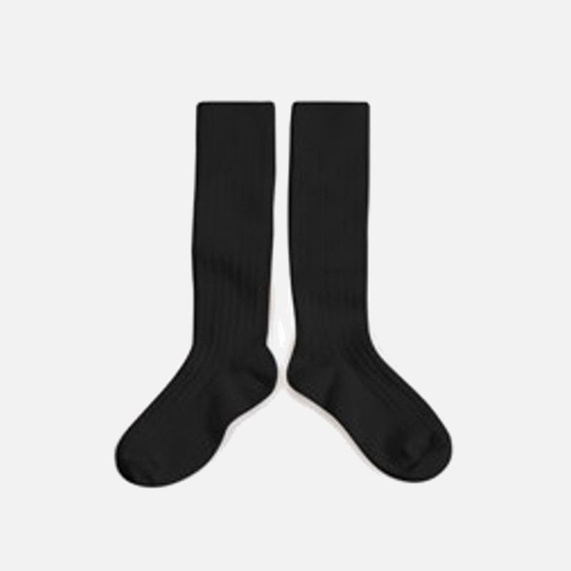 Adults Cotton Knee Socks - Coal