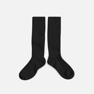 Adult's Cotton Knee Socks - Coal