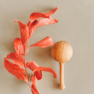 Handcrafted Natural Wooden Rattle - Rustle