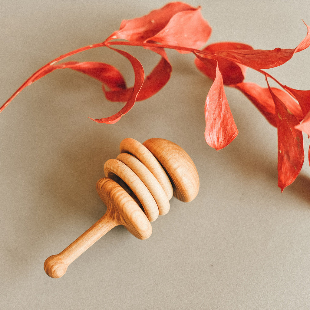 Handcrafted Natural Wooden Rattle - Rustle