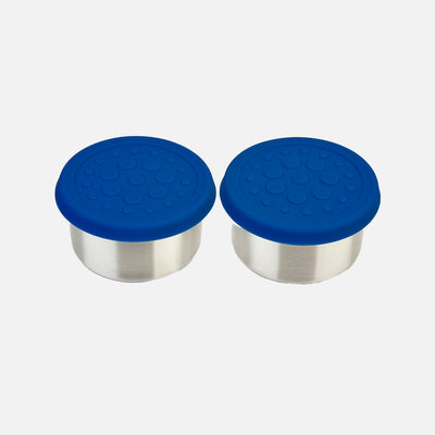 Stainless Steel Large Condiment Container - Blue - Set of 2