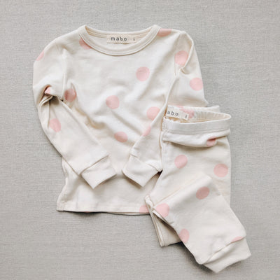 Cotton Spotted Pyjamas - Pink