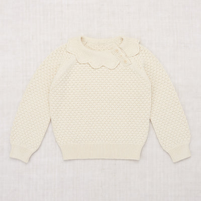 Pima Cotton Flower Pullover - Marzipan