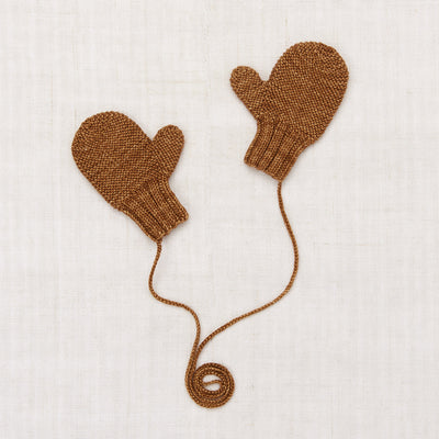 Hand Knit Merino Wool Safe Harbor Mittens - Acorn