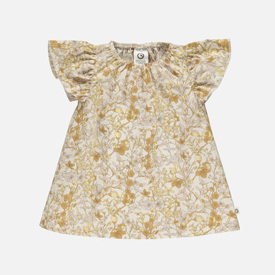 Baby Cotton Poplin Fiona Dress - Buttercream Floral
