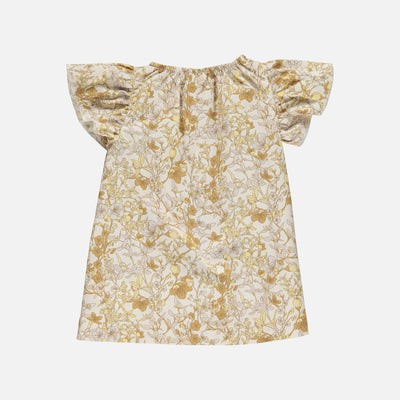 Baby Cotton Poplin Fiona Dress - Buttercream Floral