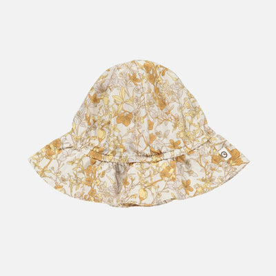 Baby Cotton Poplin Fiona Hat - Buttercream Floral