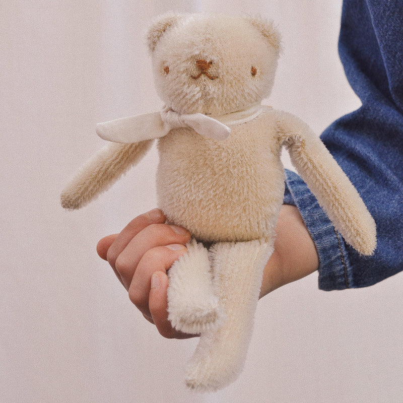 Handmade Mohair Floppy Bear -  Cream