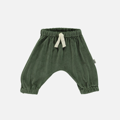Cotton Velour Cannelle Pants - Forest Green