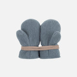 Baby & Kids Merino Wool Fleece Mittens - Stormy Blue