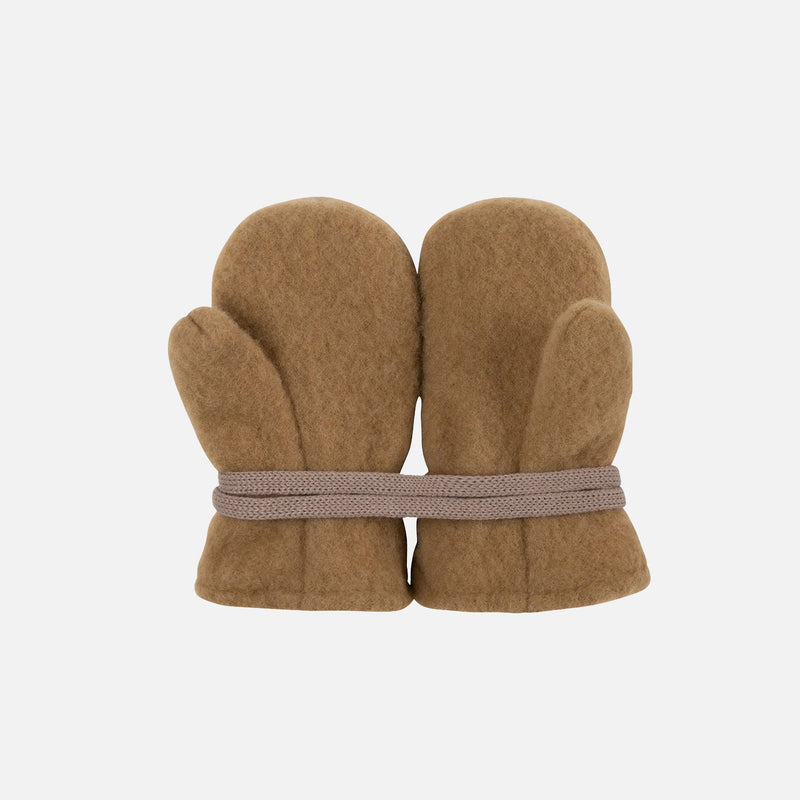 Baby & Kids Merino Wool Fleece Mittens - Warm Sand