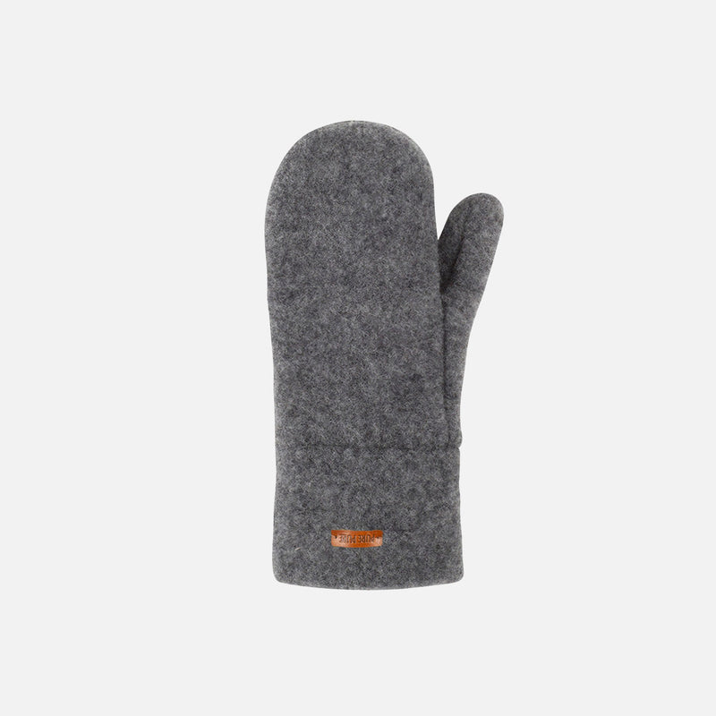 Women's Merino Wool Fleece Mittens - Slate