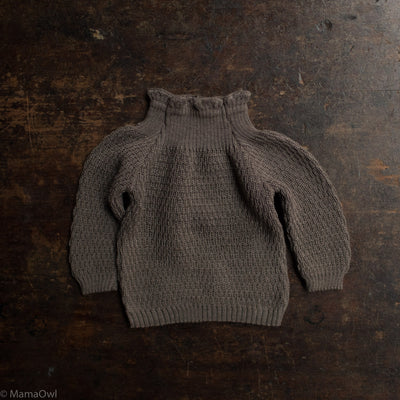 Baby Merino Wool Sweater - Chocolate