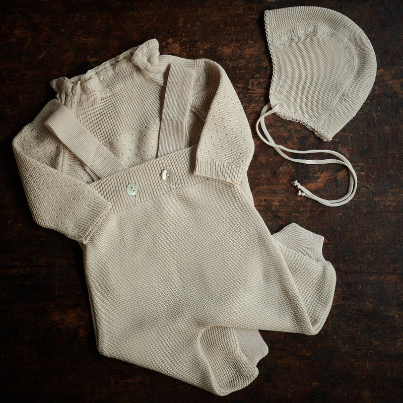 Baby Cotton Classic Bonnet - Dune