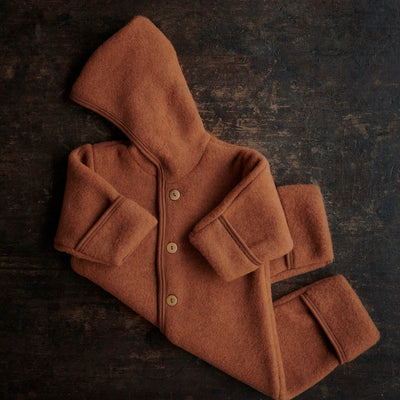 Pipit Baby & Kids Suit - Merino Wool Fleece - Deep Rust