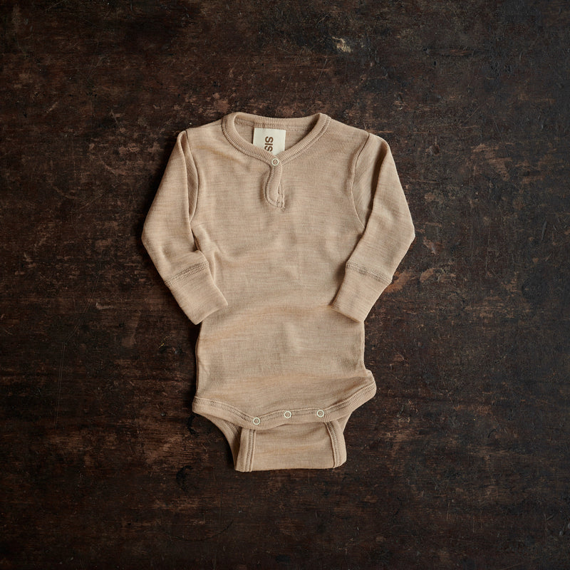 Skylark Baby Body - Merino Wool & Silk - Sandstorm