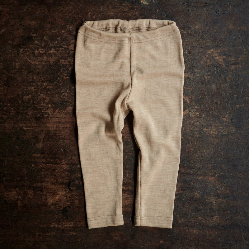 Finch Baby Leggings - Merino Wool & Silk - Sandstorm