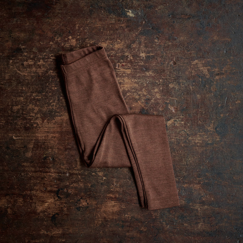 Finch Leggings - Merino Wool & Silk - Squirrel