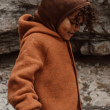 Tinker Baby & Kids Jacket - Merino Wool Fleece - Deep Rust