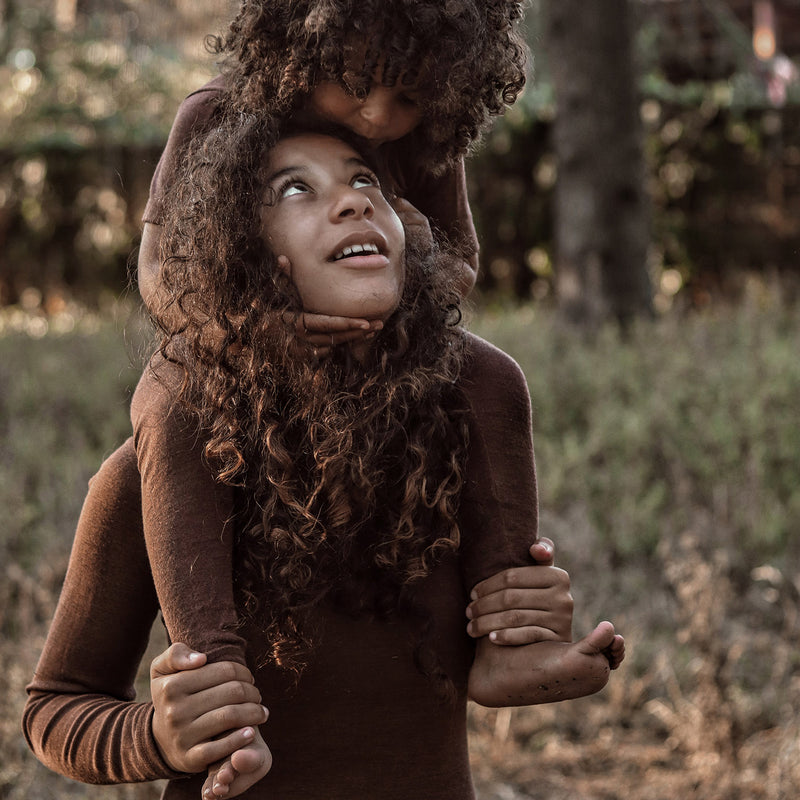 Lark Women's Top - Merino Wool & Silk - Squirrel