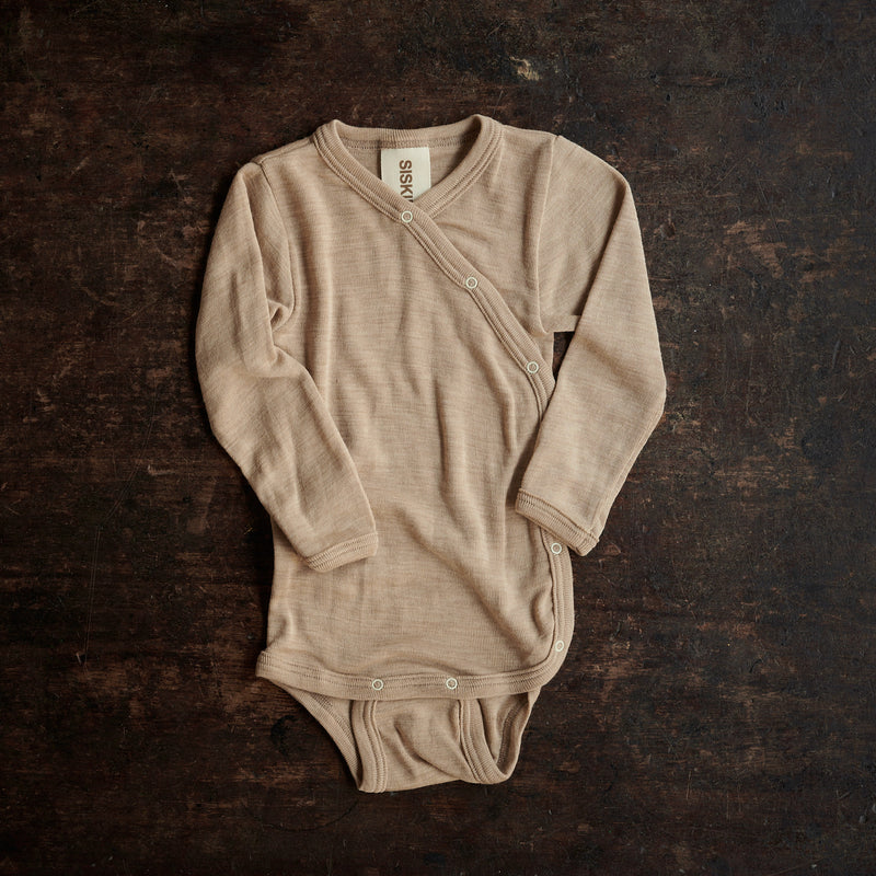 Moa Baby Body - Merino Wool & Silk - Sandstorm