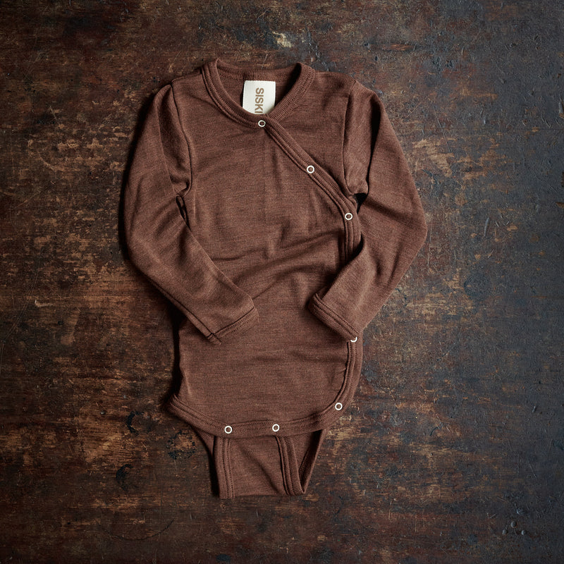 Moa Baby Body - Merino Wool & Silk - Squirrel