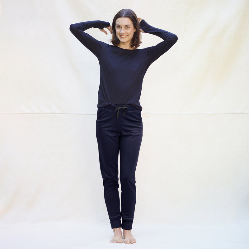 Womens Merino Wool 24-7 Trouser - Midnight