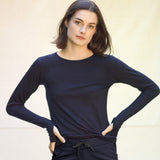 Womens Merino Wool Everlong Top - Midnight