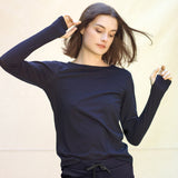 Womens Merino Wool Everlong Top - Midnight