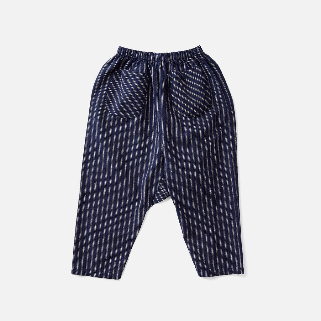 Linen/Cotton Otto Trousers - Dark Ticking Stripe – MamaOwl