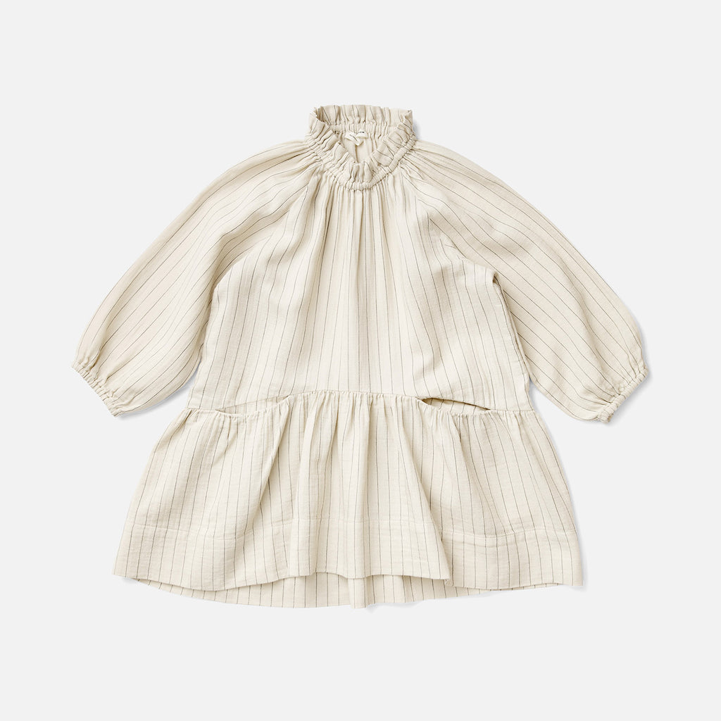 Cotton Edith Dress - Pinstripe