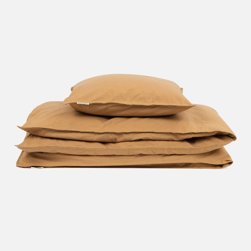 Cotton Duvet & Pillow Cover - Oak - Junior Size - 100x140/40x45cm