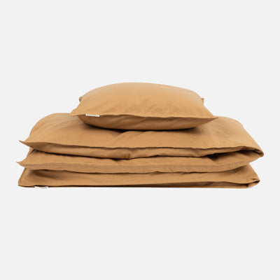 Cotton Duvet & Pillow Cover - Oak - 100x140/40x45cm