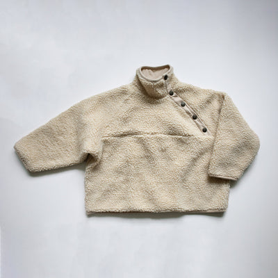 Cotton Sherpa Sweater - Wheat