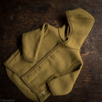 Baby & Kids Boiled Merino Wool Jacket - Old Style - Gold