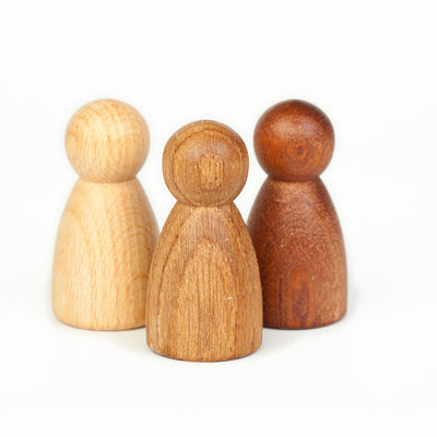Wooden Natural Nins - 3 Pieces