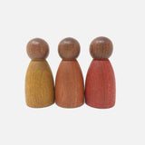 Wooden Darker Warm Nins - 3 Pieces