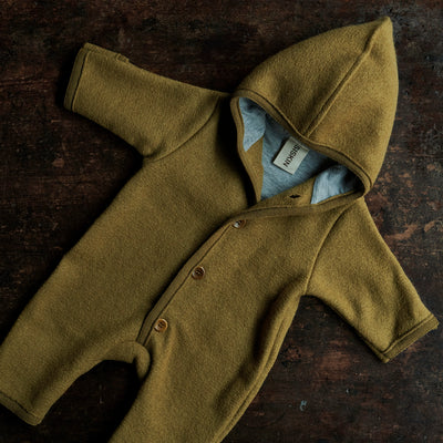 Baby & Kids Boiled Merino Wool Pixie Overall - Gold
